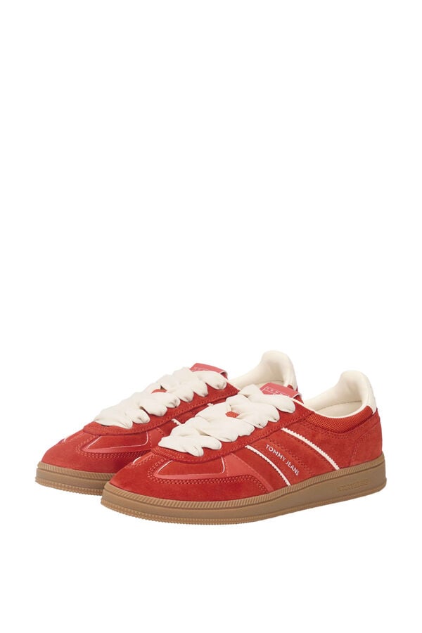 Tommy Jeans T&ecirc;nis Tommy Jeans laranja com sola caramelo vermelho