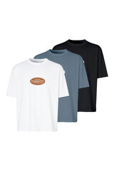 Jack & Jones Pacote com 3 camisetas b&aacute;sicas preto