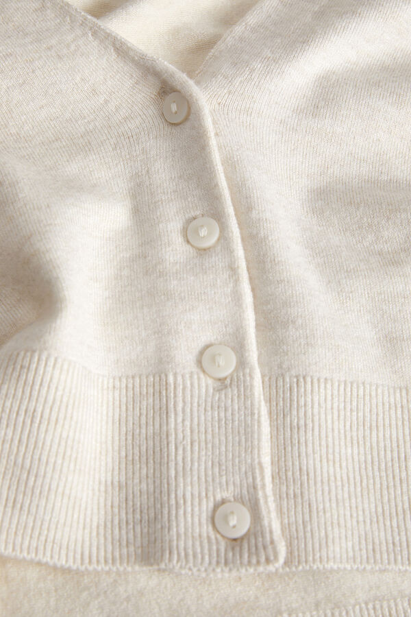 Jack & Jones C&aacute;rdigan crop de punto fino blanco