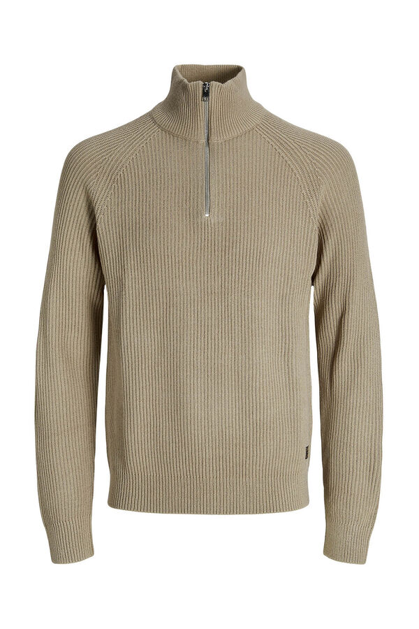 Jack & Jones Jersey cuello cremallera gris