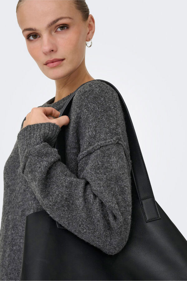 Only Vestido curto de malha  cinzento