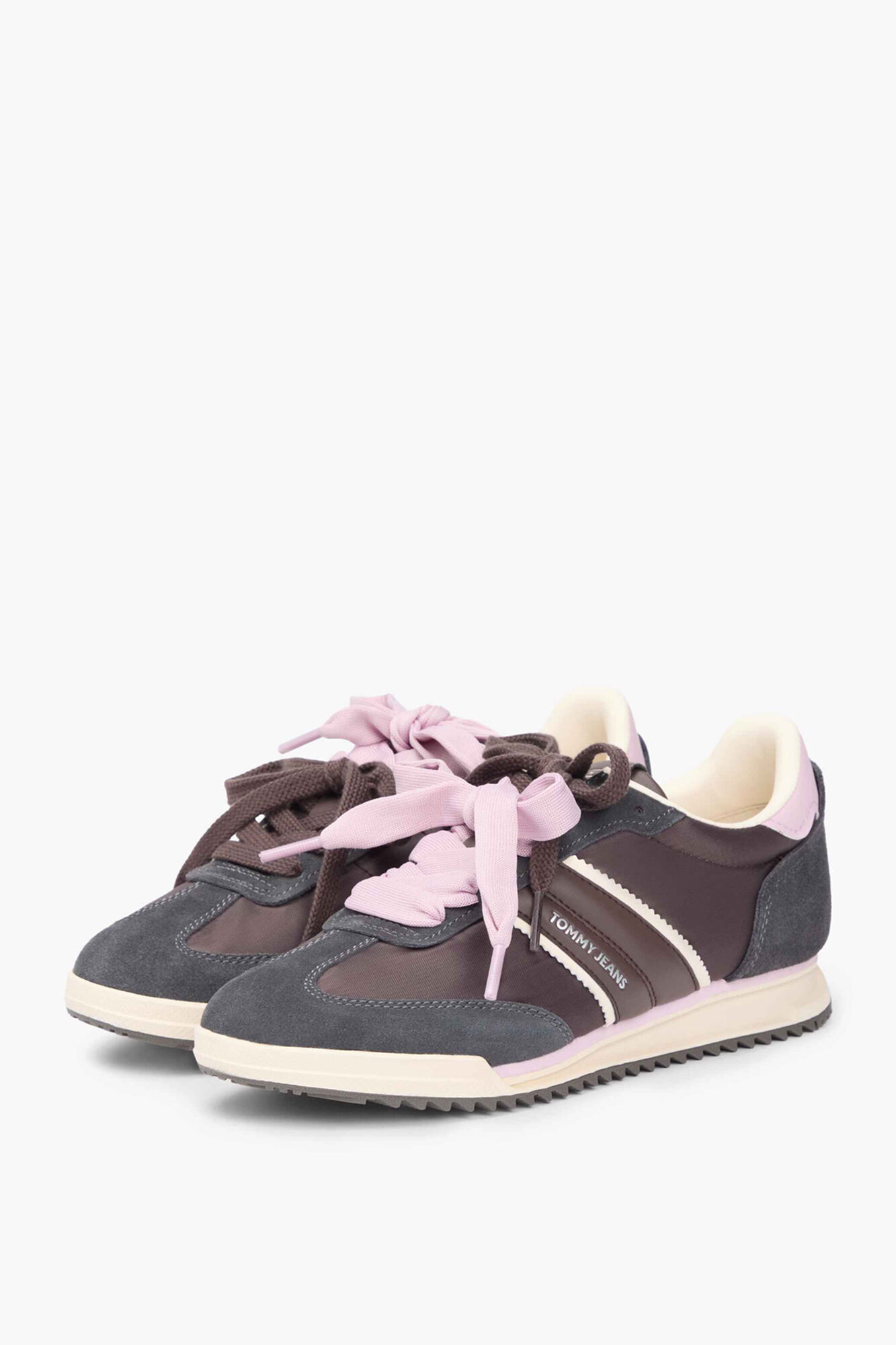 Tommy Jeans T&eacute;nis retro Tommy Jeans em castanho e rosa