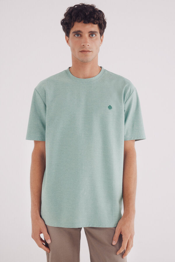 Springfield Camisola piqué oxford verde