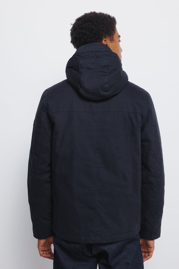 Springfield Parka curta acolchoada azul