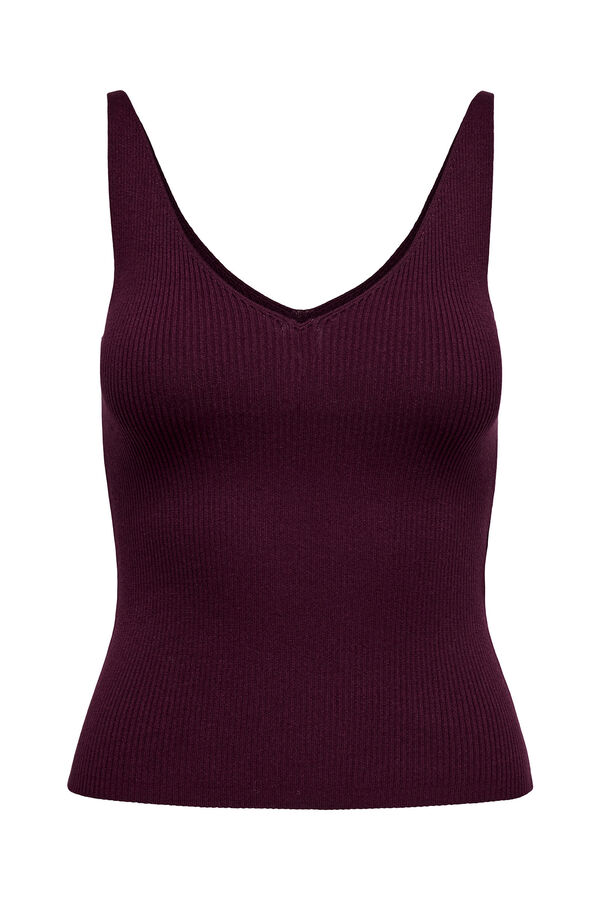 JDY Camiseta tirantes punto burdeos
