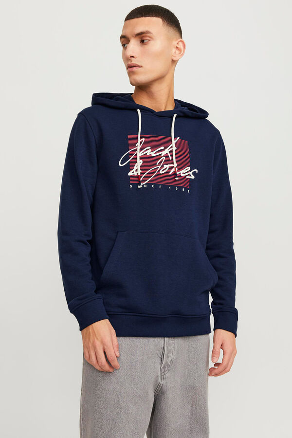 Jack & Jones Sudadera capucha est&aacute;ndar azul