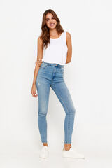 Only Jeans Skinny Tiro Alto azul