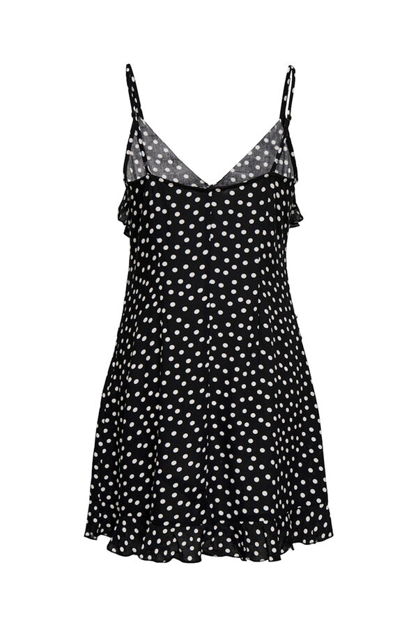 Only Vestido curto de al&ccedil;as preto