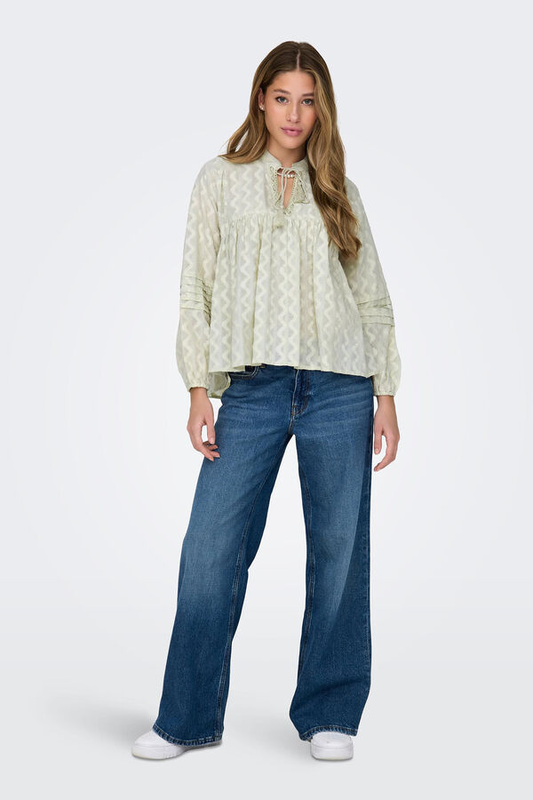 Only Blusa manga comprida  cinzento