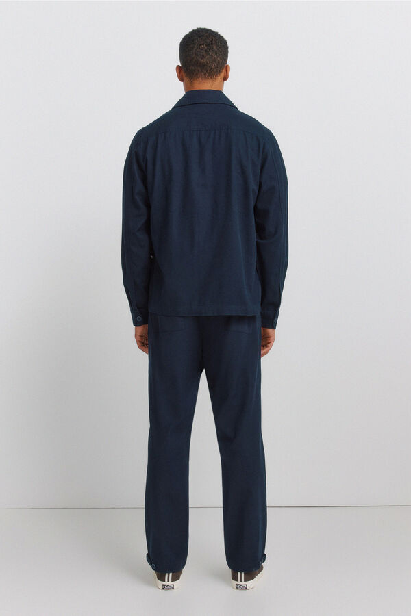 Springfield Pantal&oacute;n algod&oacute;n straight fit azul