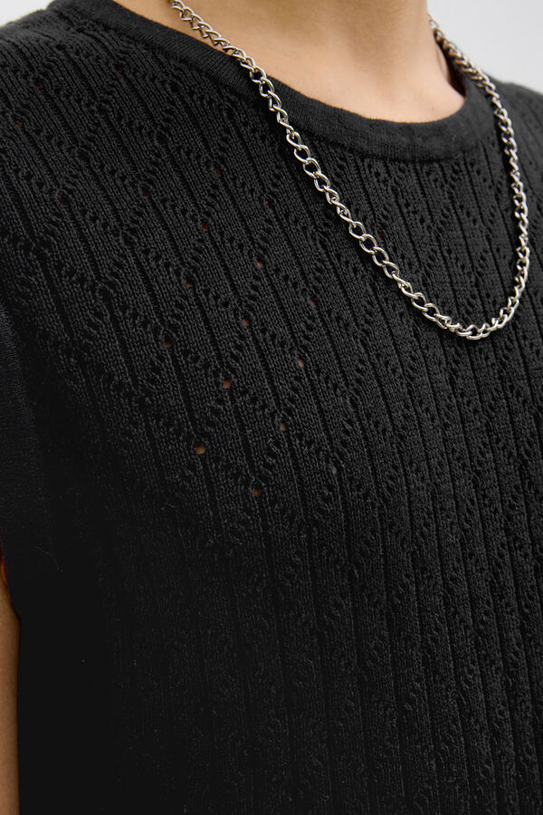 Jack & Jones Camiseta tank tejida negro