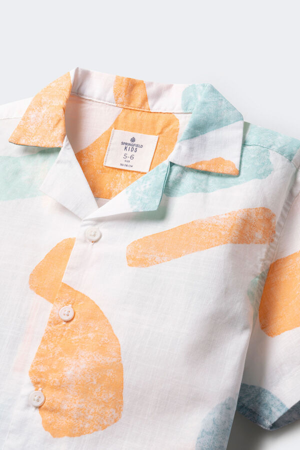 Springfield Kids Camisa de manga curta para menino bege