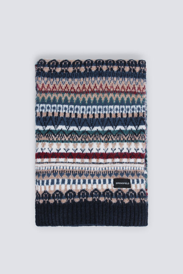 Springfield Bufanda jacquard multicolor azul