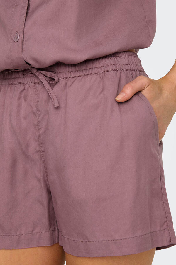 Only Shorts lyocell cintura el&aacute;stica  morado/lila