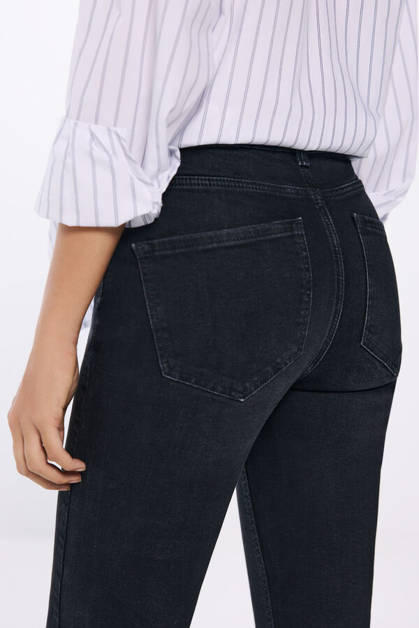 Springfield Jeans slim cropped negro