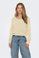 JDY Jersey cuello pico blanco