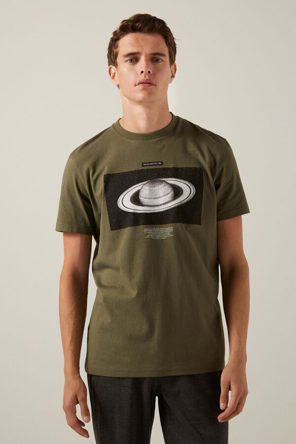 Springfield T-shirt galaxy cinza