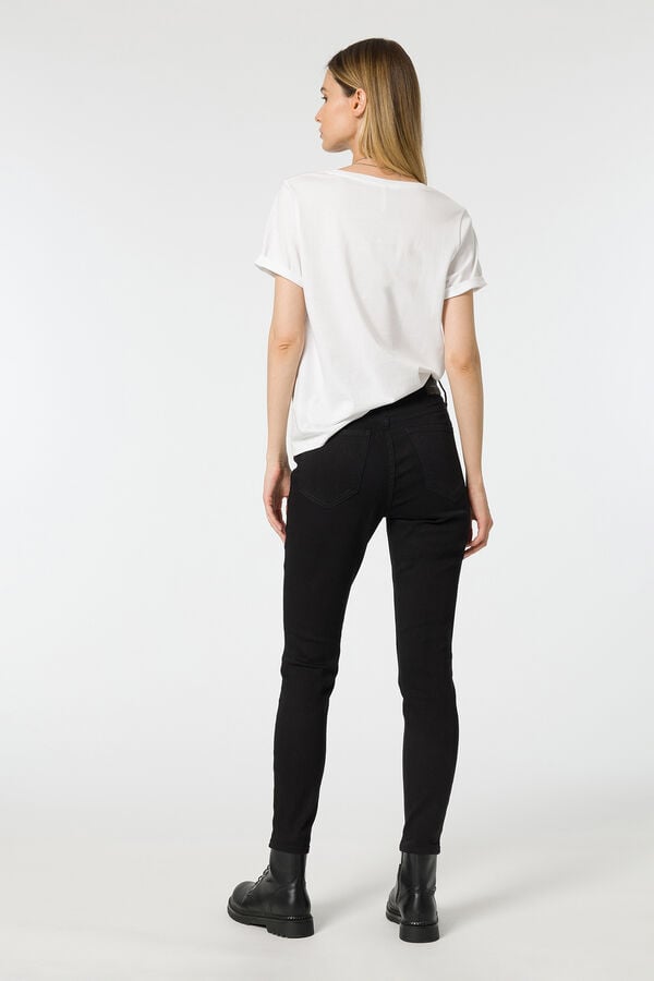 Tiffosi Jeans Lauren Skinny Tiro Alto negro