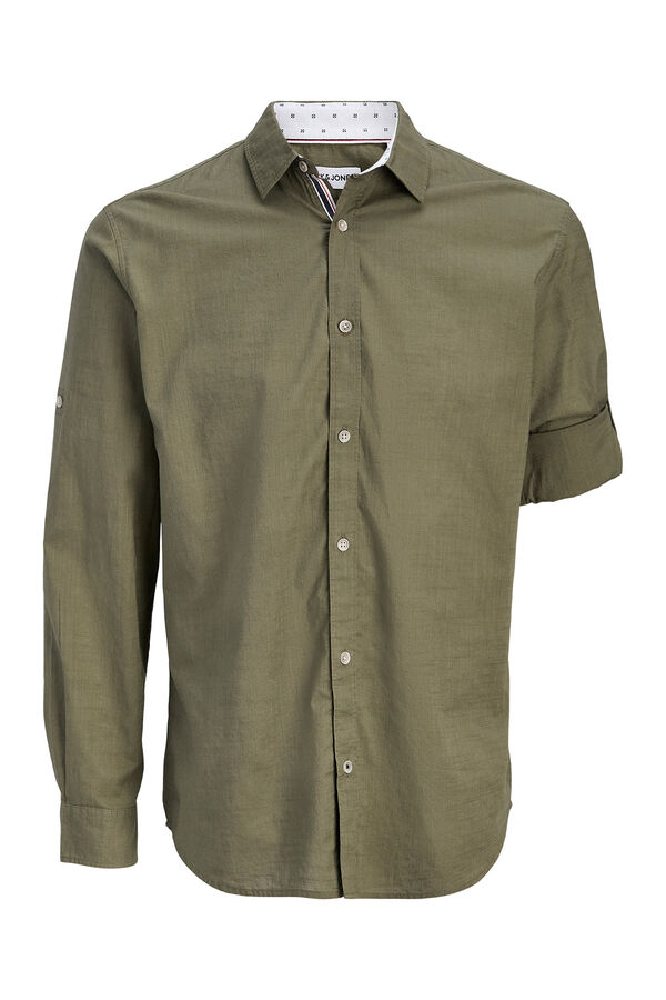 Jack & Jones Camisa manga comprida em algod&atilde;o estampado