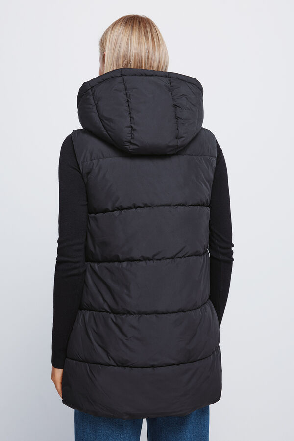 Springfield Chaleco capucha poli&eacute;ster reciclado negro