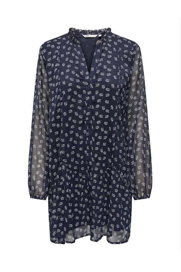 Only Vestido corto de gasa azul