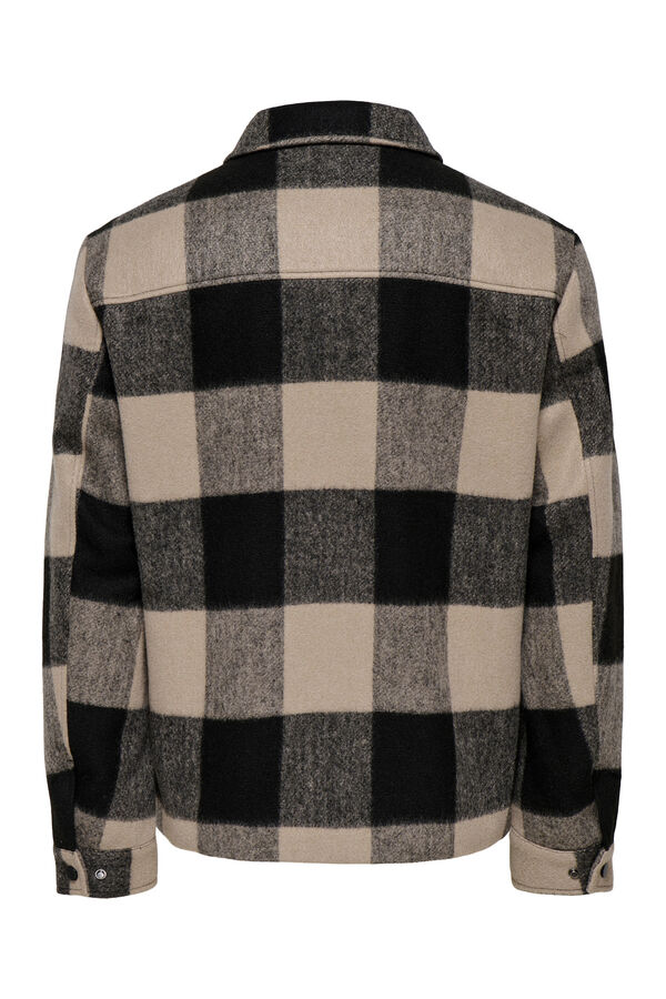 Only & Sons Sobretudo curto de pano cinzento