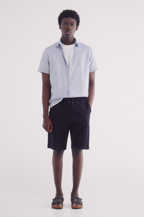 Springfield Camisa manga curta azul