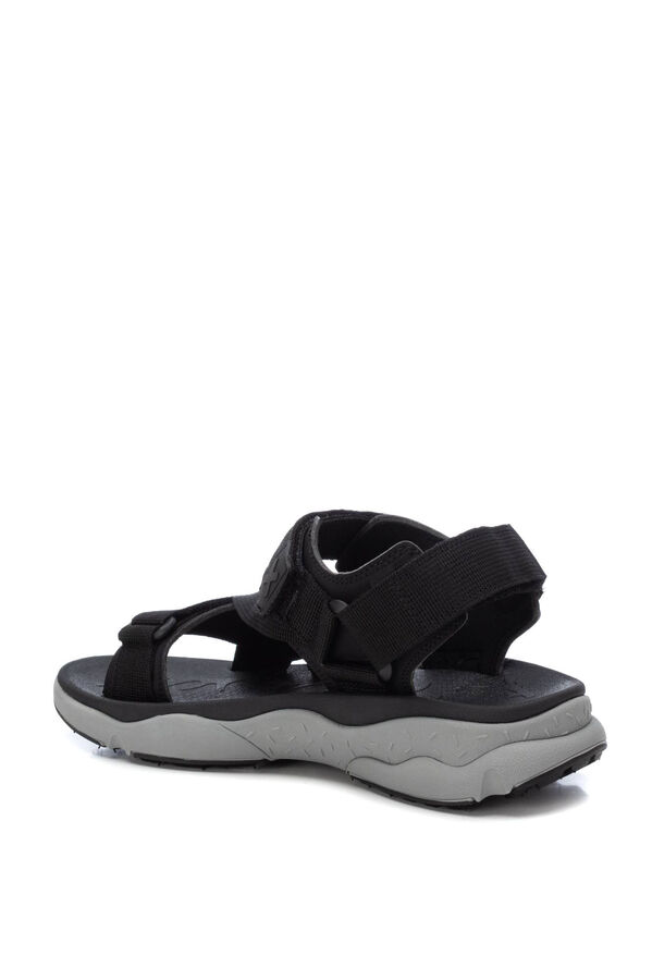 XTI Sandalia estilo trekking de hombre negro