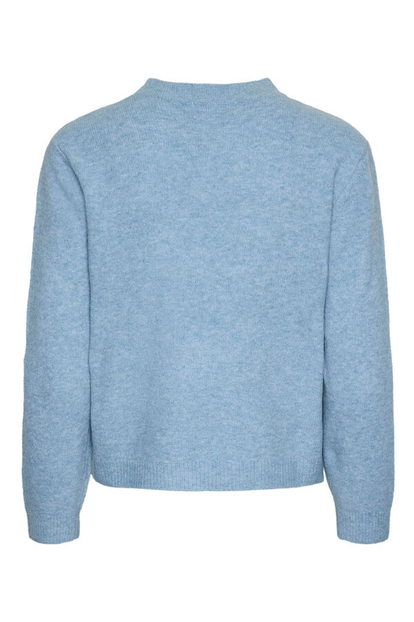 Pieces Camisola b&aacute;sica de malha azul