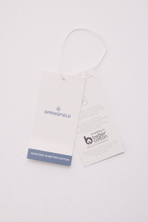 Springfield Camisa Oxford de manga curta rosa