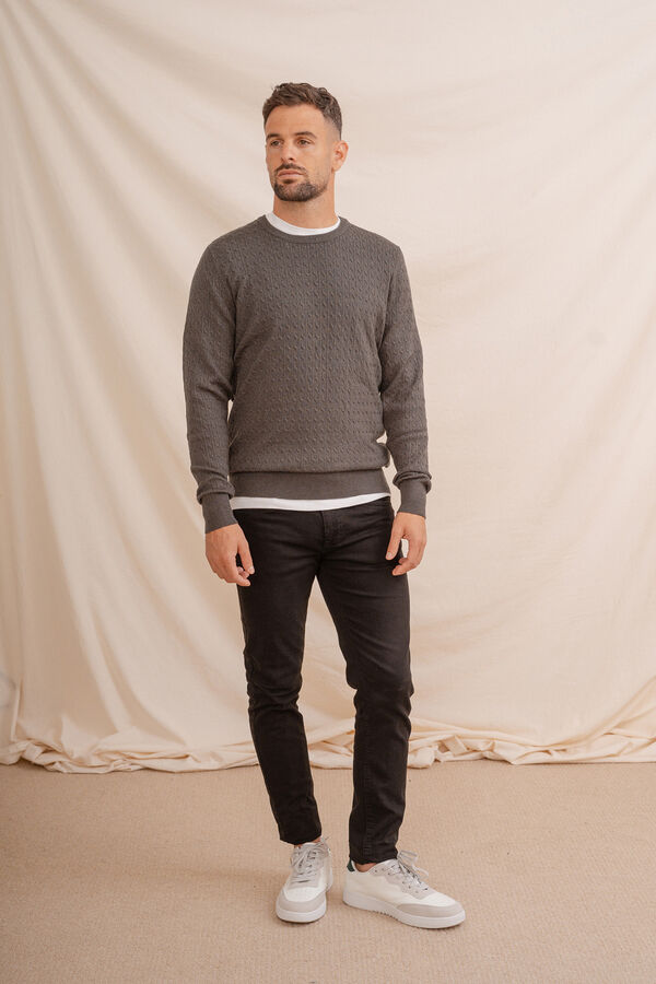 Celopman Jersey Nudos Cuello Caja verde