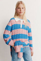 Springfield Kids Jersey polo rayas ni&ntilde;a rosa