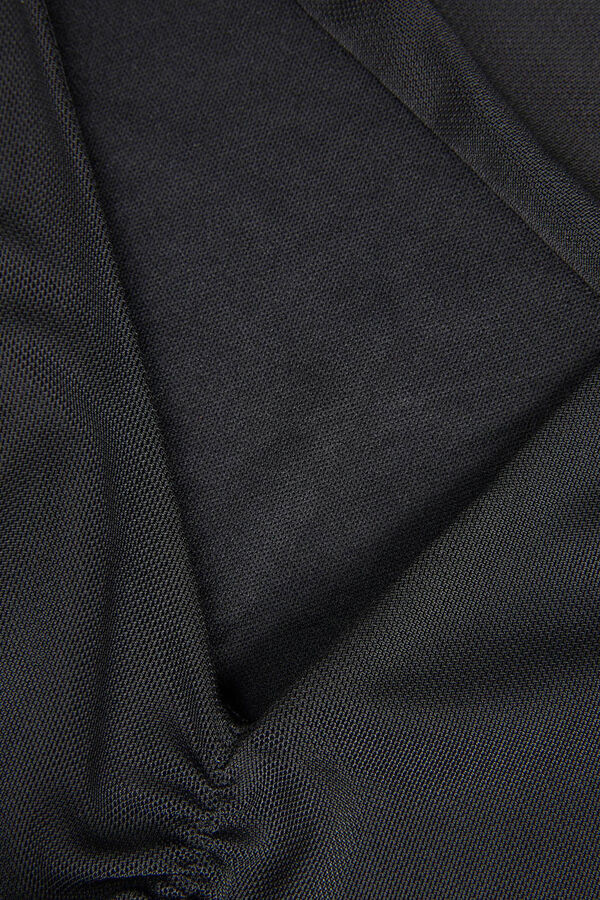 Jack & Jones Vestido corto de malla forrado de mujer negro