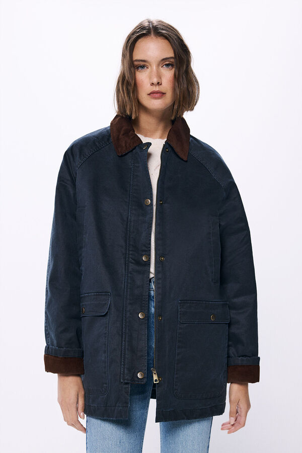 Springfield Parka encerada azul
