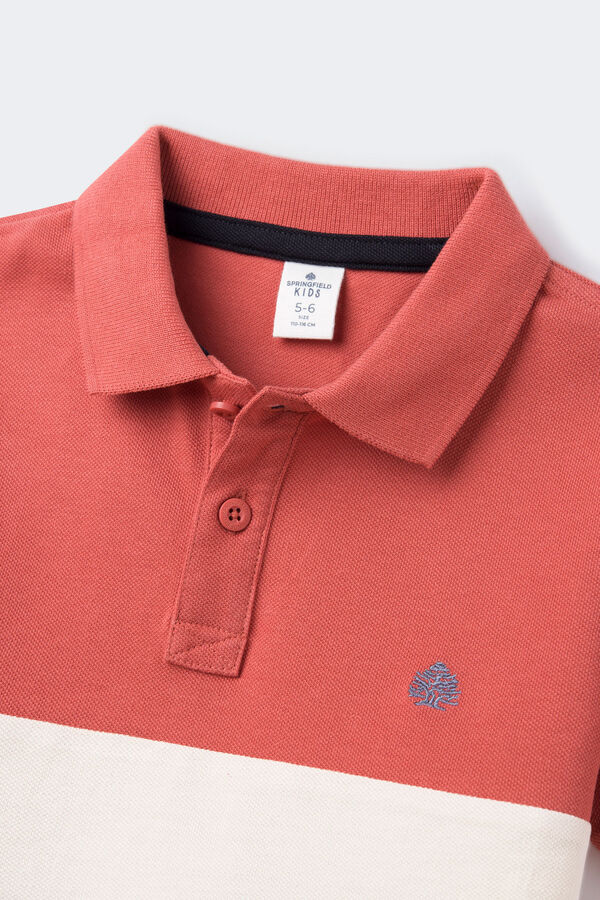 Springfield Polo color block menino laranja