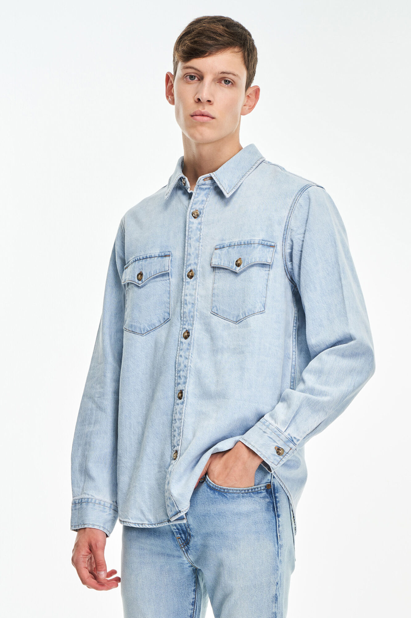 Camisa de cheap jean hombre levi's