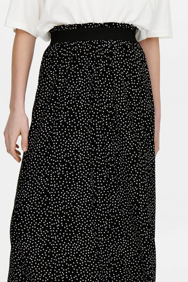 Only Langer Rock Print Gummibund preto