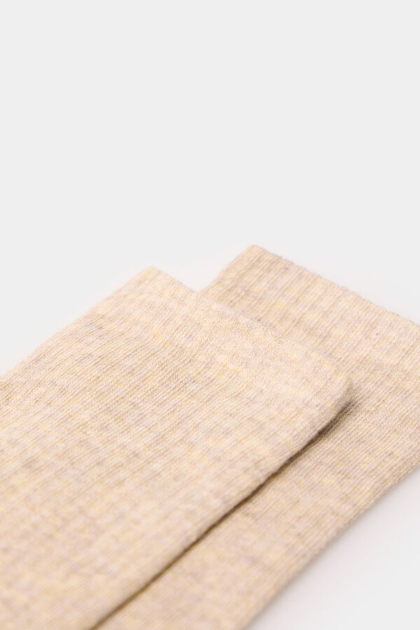 Springfield Meia canelada longa branco