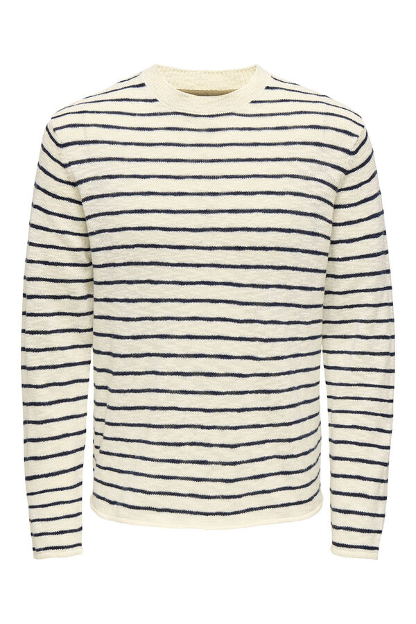 Only & Sons Jersey de hombre de punto regular fit. beige