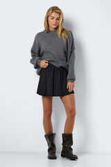 Noisy May Saia curta fluida plissada com cintura el&aacute;stica preto
