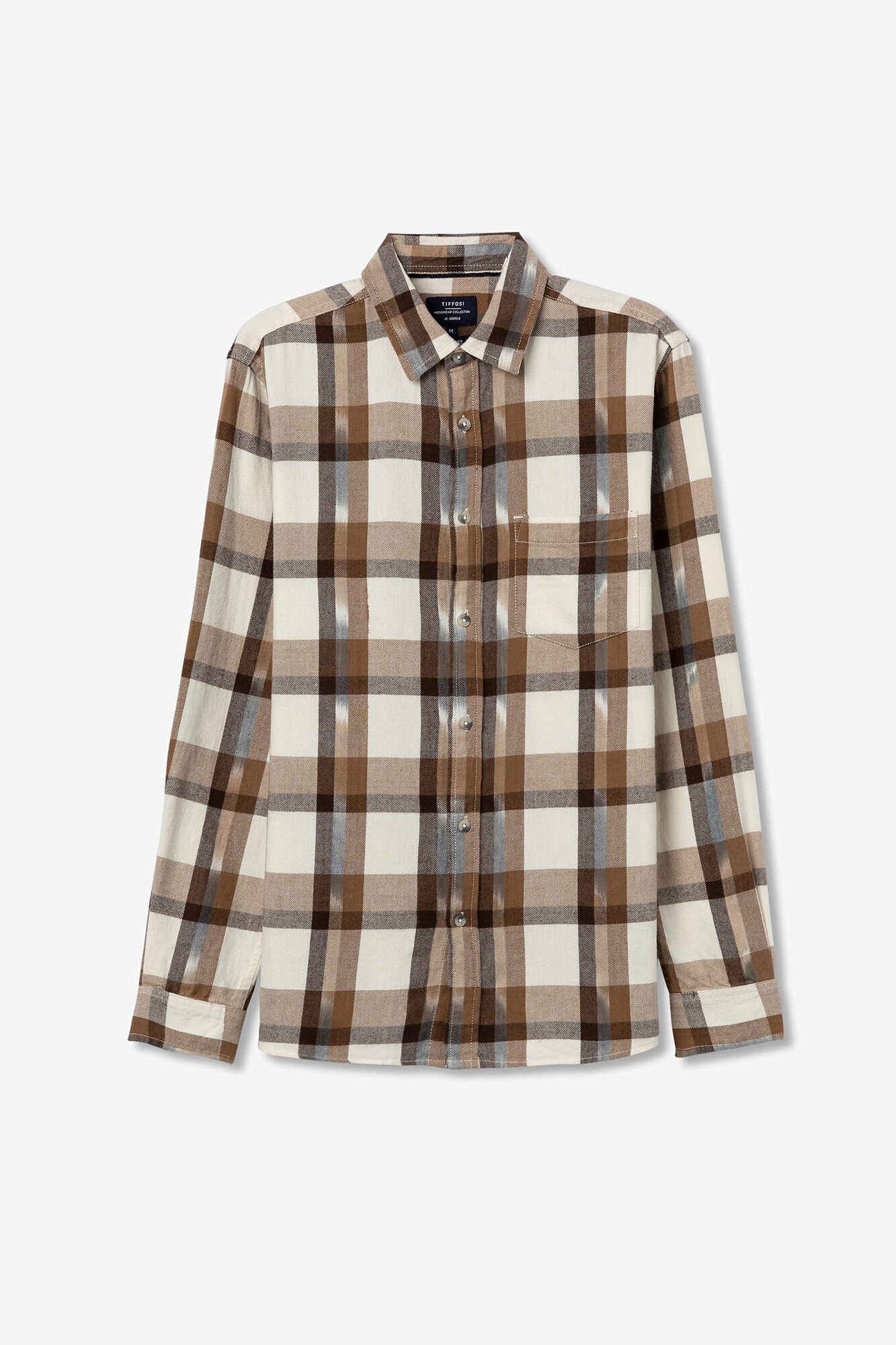 Tiffosi Camisa de flanela xadrez regular fit