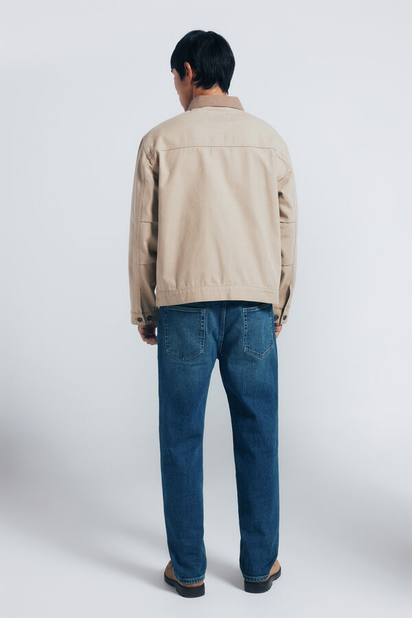 Springfield Vaquero lavado oscuro sobretintando straight fit turquesa