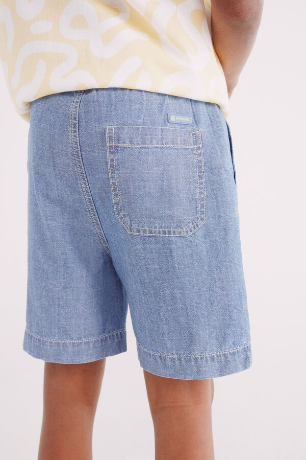 Springfield Kids Bermuda chambray para ni&ntilde;o azul