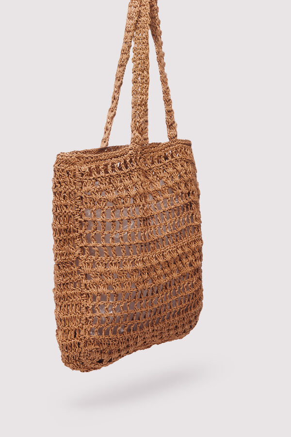 Springfield Mala shopper r&aacute;fia castanho