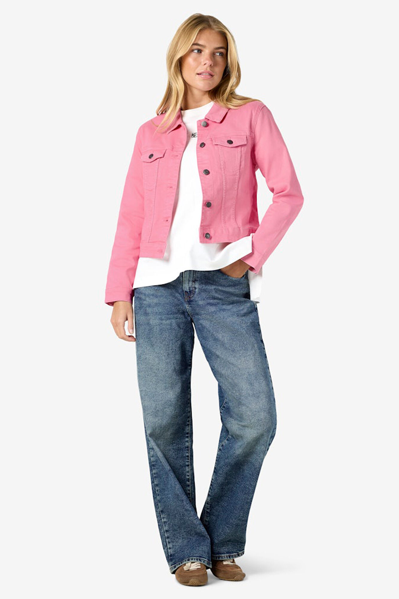 Noisy May Casaco em denim cor