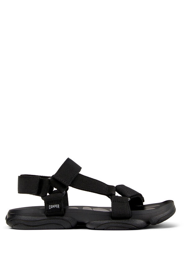 Camper Sandalias negras de cincha de PET reciclado negro