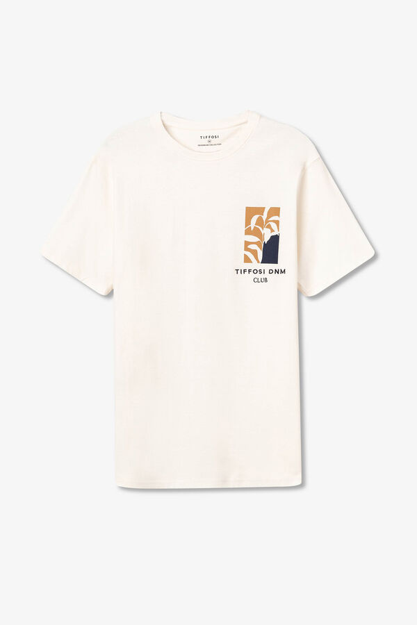 Tiffosi T-shirt estampada bege