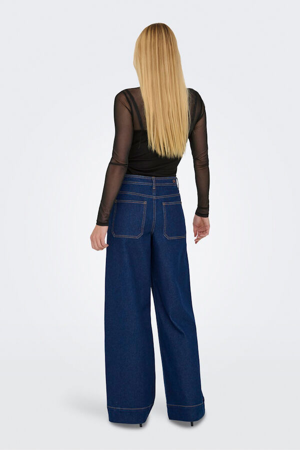 Only Body ajustado semitransparente negro