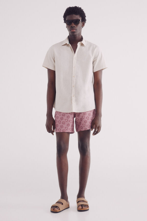 Springfield Fato de banho estampado de flores vermelho