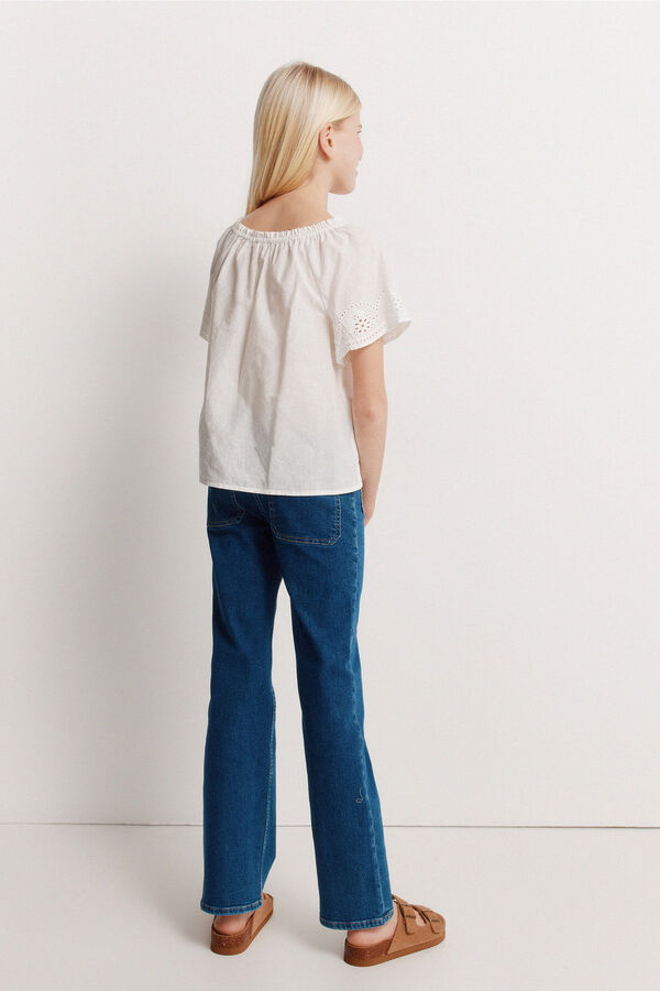 Springfield Kids Jeans bootcut para menina azul